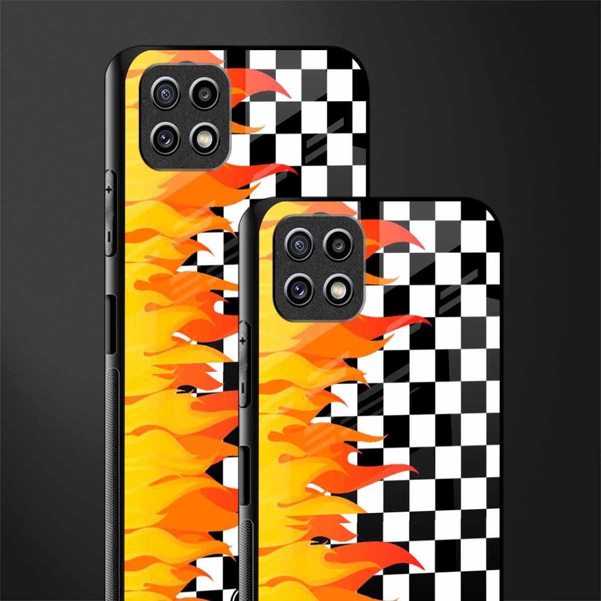 lil flames wild mode glass case for samsung galaxy a22 5g image-2