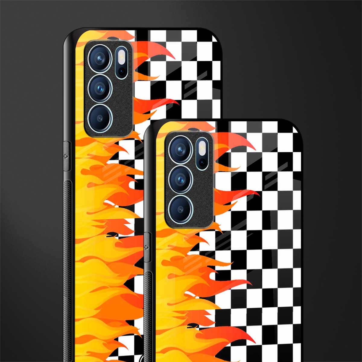 lil flames wild mode glass case for oppo reno6 5g image-2