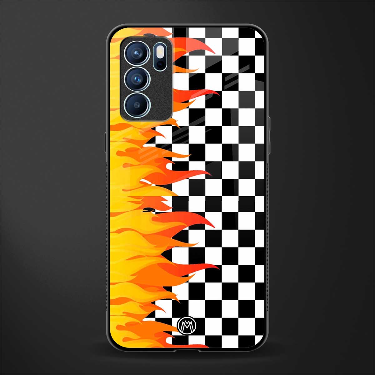 lil flames wild mode glass case for oppo reno6 5g image