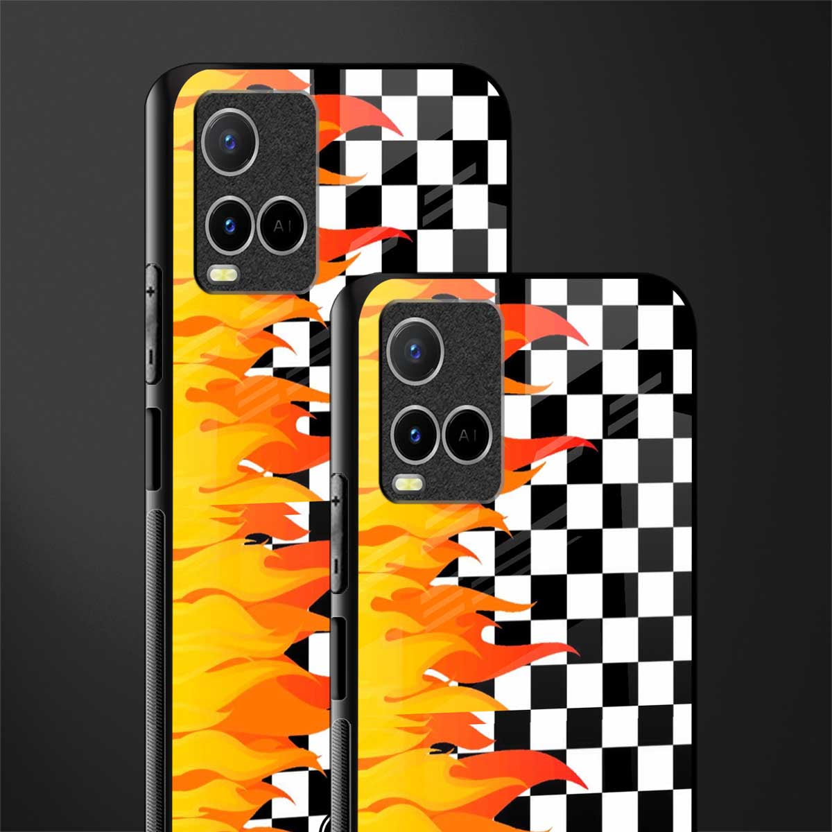 lil flames wild mode glass case for vivo y33s vivo y33t image-2