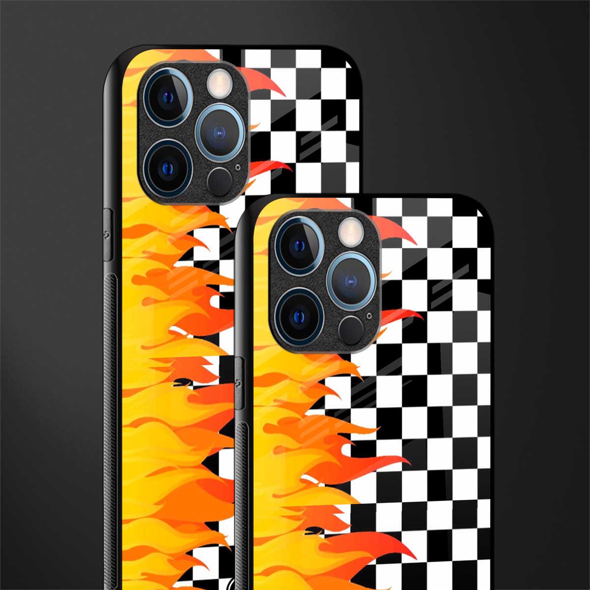 lil flames wild mode glass case for iphone 14 pro image-2