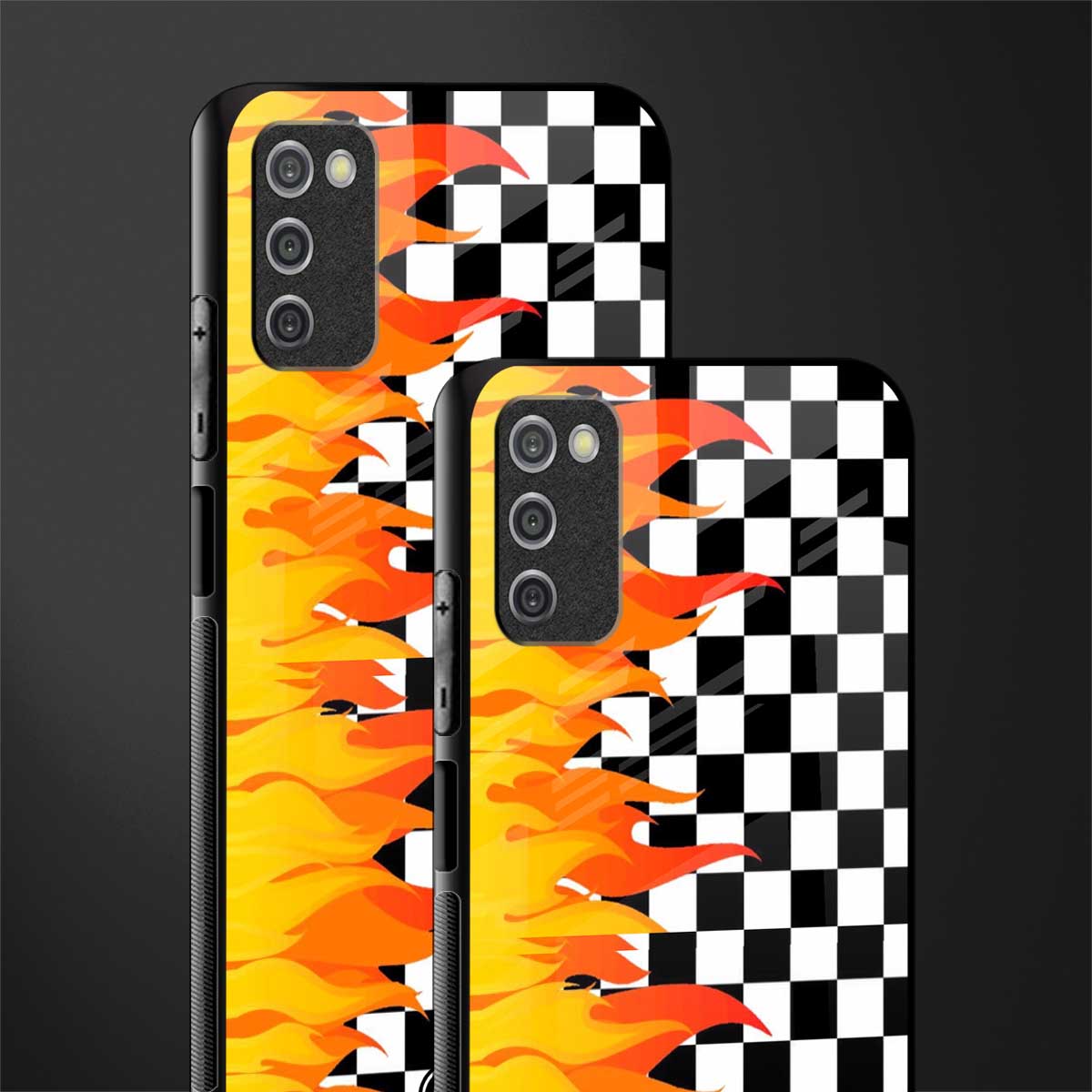 lil flames wild mode glass case for samsung galaxy a03s image-2