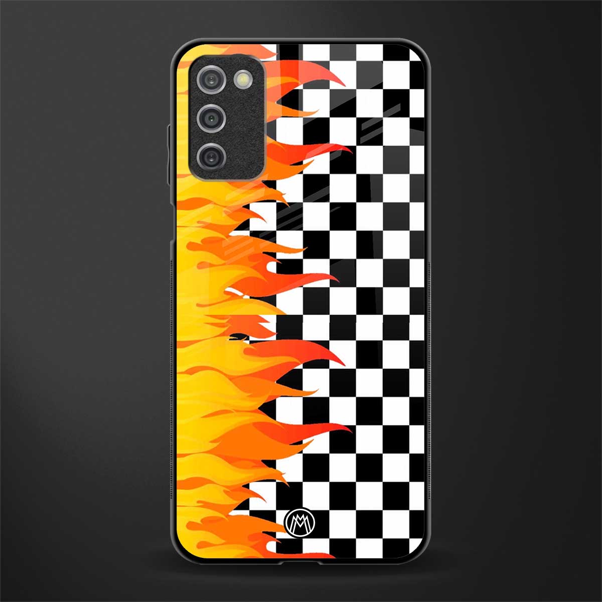 lil flames wild mode glass case for samsung galaxy a03s image