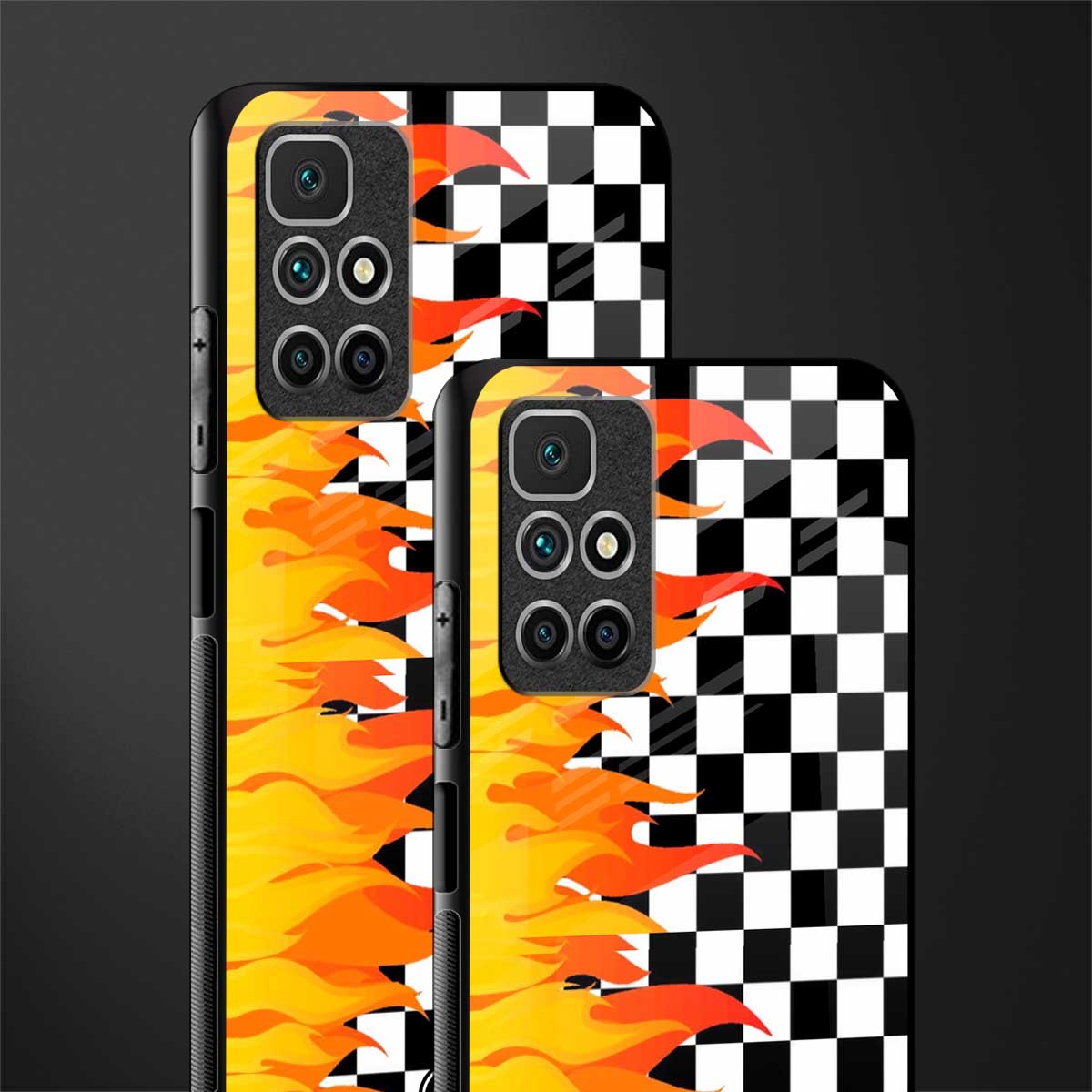 lil flames wild mode glass case for redmi 10 prime image-2