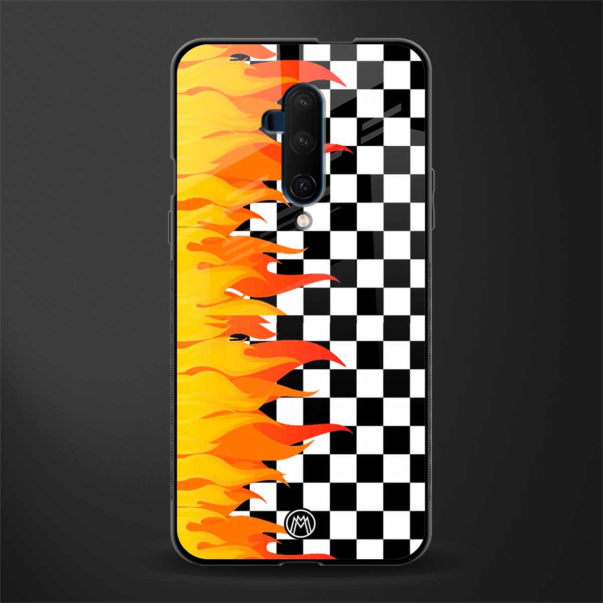 lil flames wild mode glass case for oneplus 7t pro image