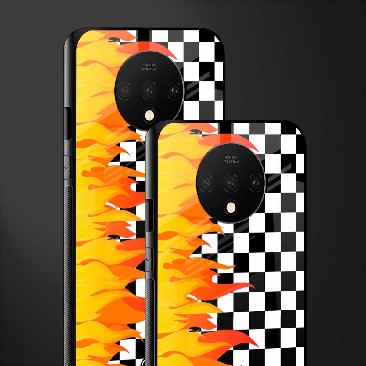 lil flames wild mode glass case for oneplus 7t image-2