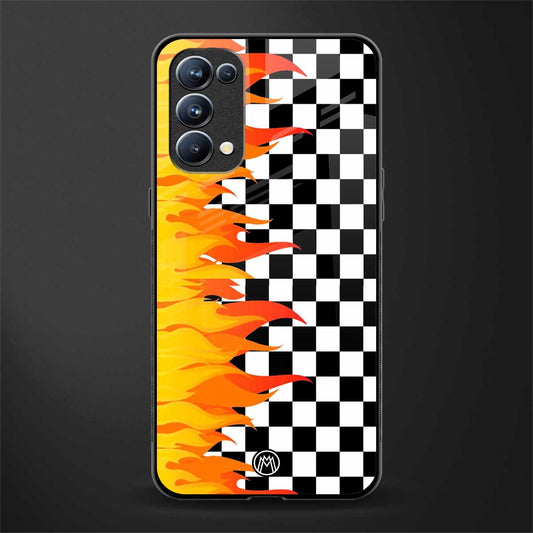 lil flames wild mode back phone cover | glass case for oppo reno 5
