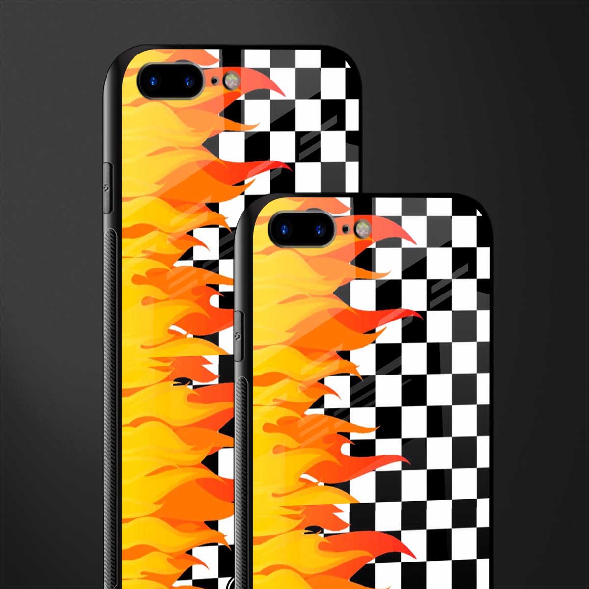 lil flames wild mode glass case for iphone 7 plus image-2