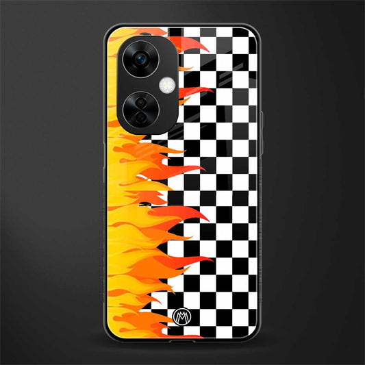 lil flames wild mode back phone cover | glass case for oneplus nord ce 3 lite