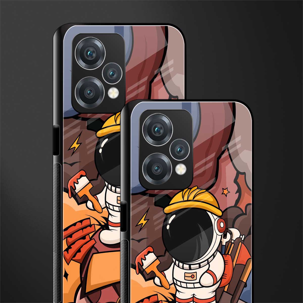 lil spaceman back phone cover | glass case for oneplus nord ce 2 lite 5g