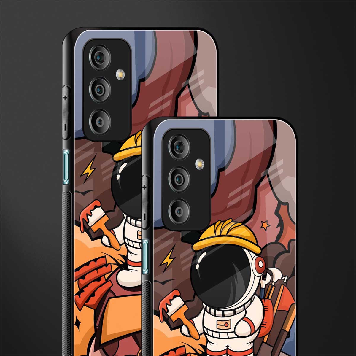 lil spaceman back phone cover | glass case for samsung galaxy f23 5g
