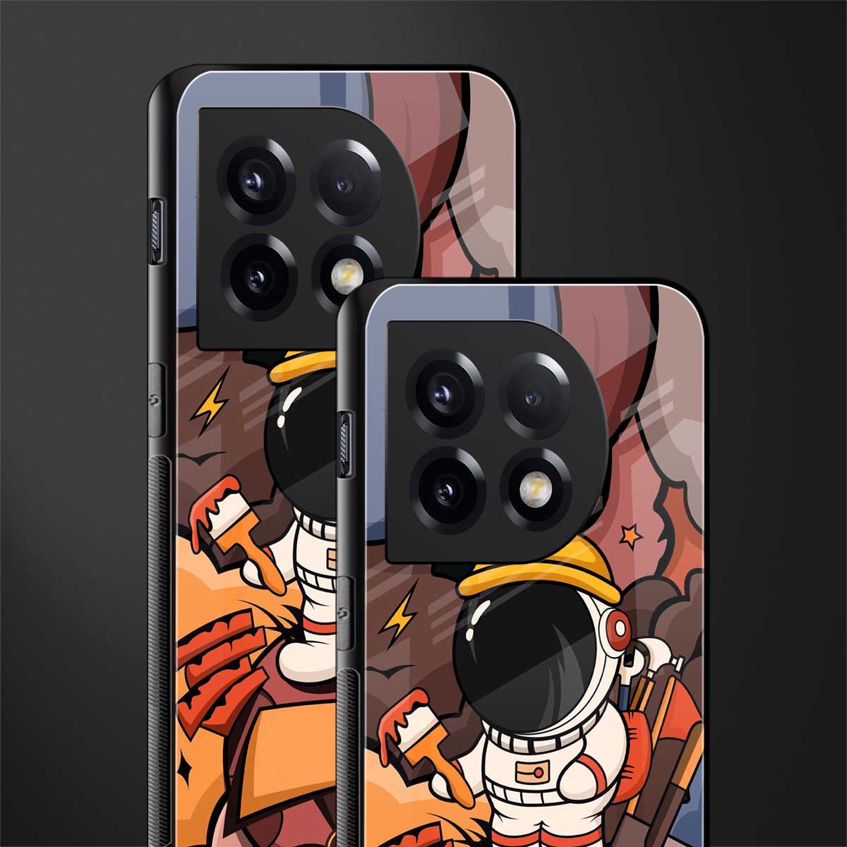 lil spaceman back phone cover | glass case for oneplus 11