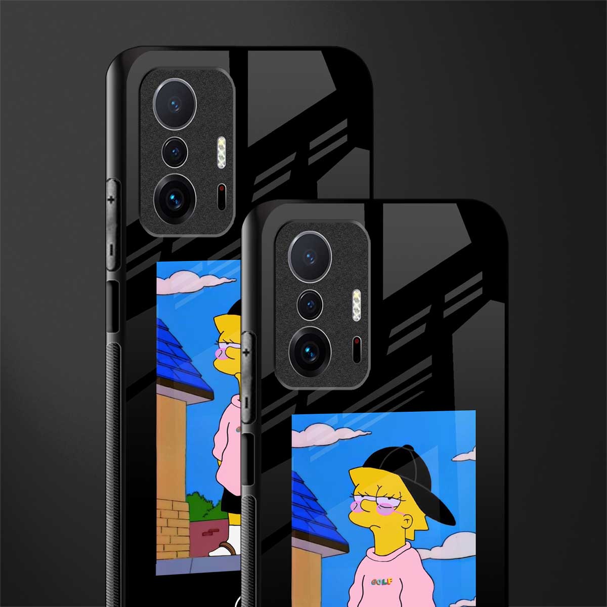 lisa simpson glass case for mi 11t pro 5g image-2