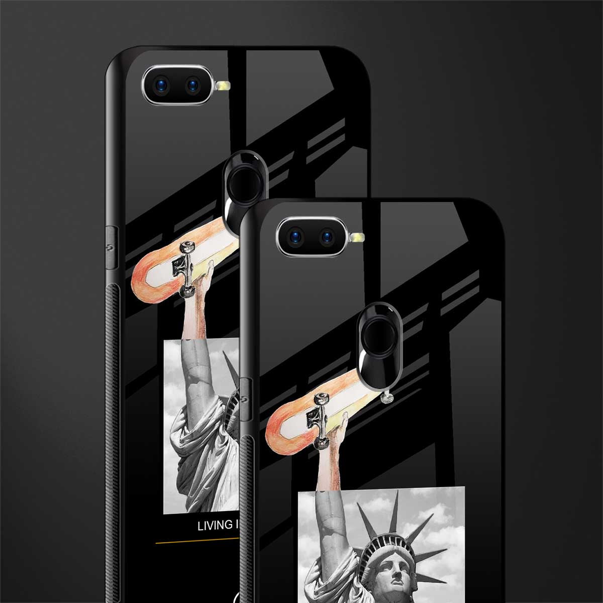 living in the city glass case for oppo a5s image-2