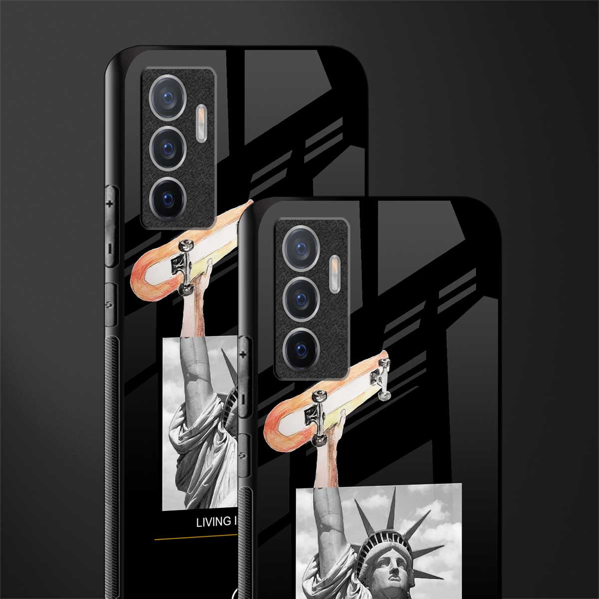 living in the city glass case for vivo v23e image-2