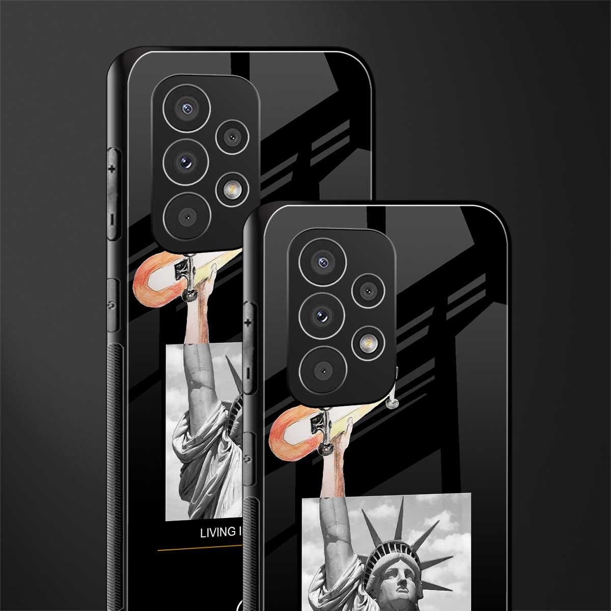 living in the city back phone cover | glass case for samsung galaxy a23