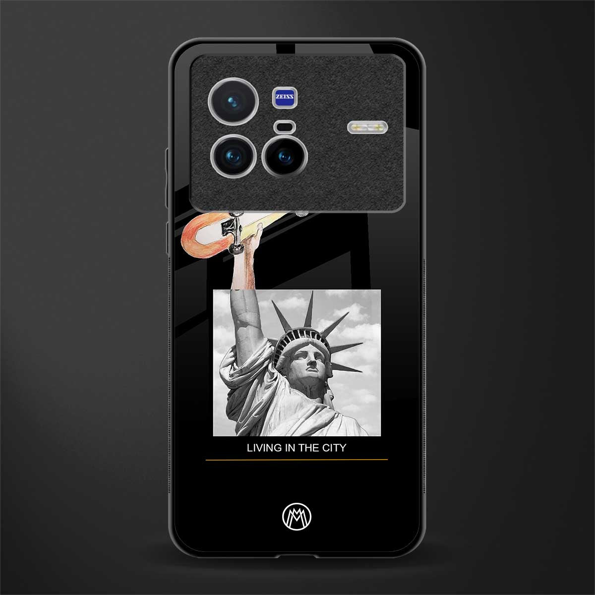 living in the city glass case for vivo x80 image