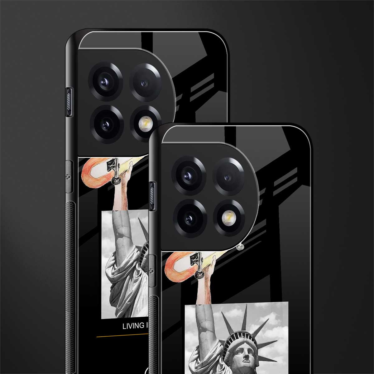living in the city back phone cover | glass case for oneplus 11r
