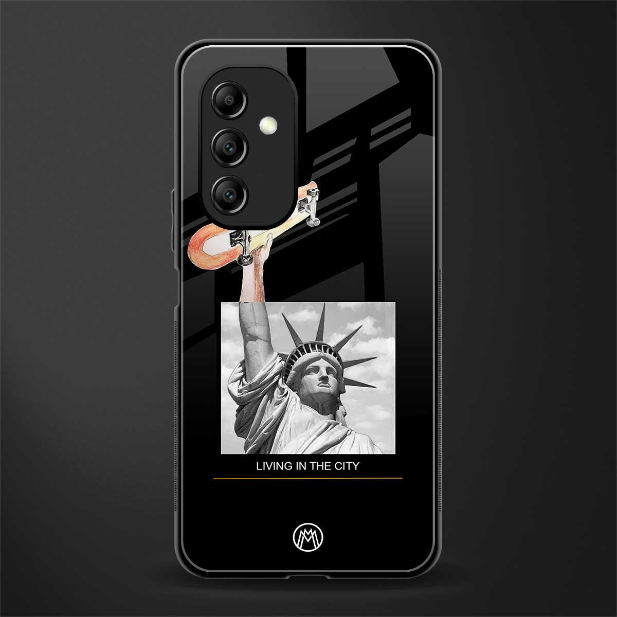 living in the city back phone cover | glass case for samsung galaxy a14 5g