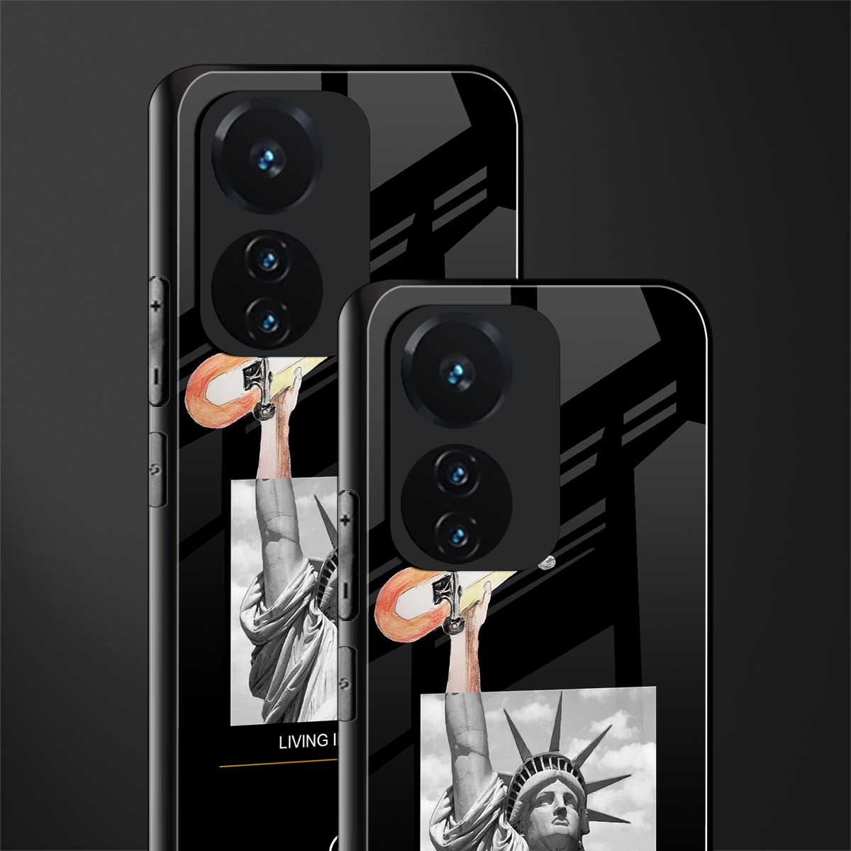 living in the city back phone cover | glass case for vivo t1 44w 4g