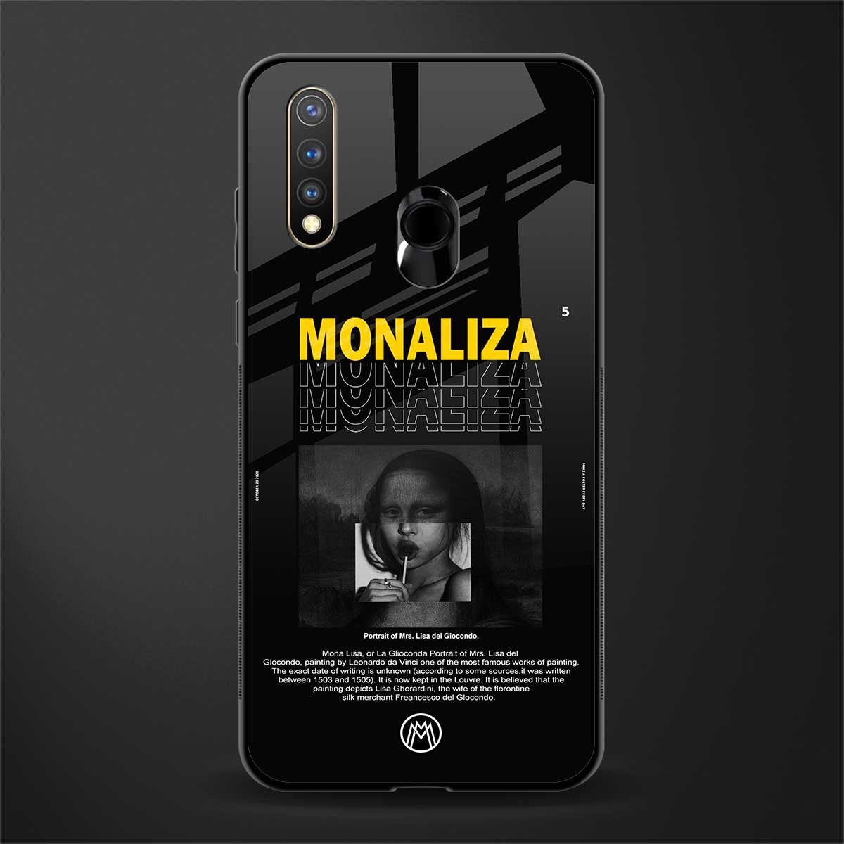 lollipop monaliza phone case | glass case for vivo y19
