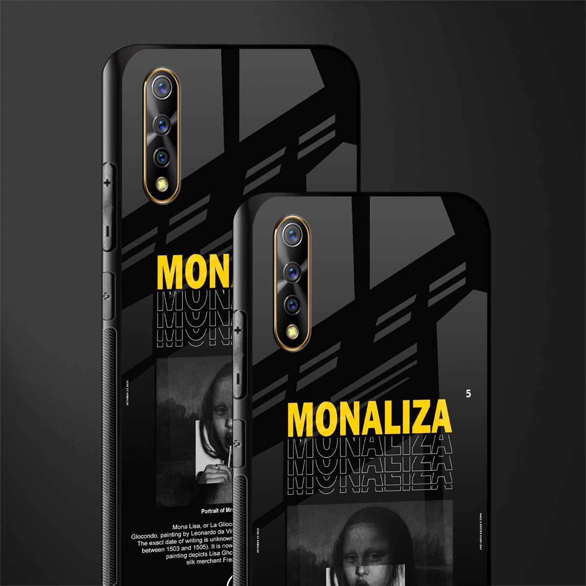 lollipop monaliza phone case | glass case for vivo z1x