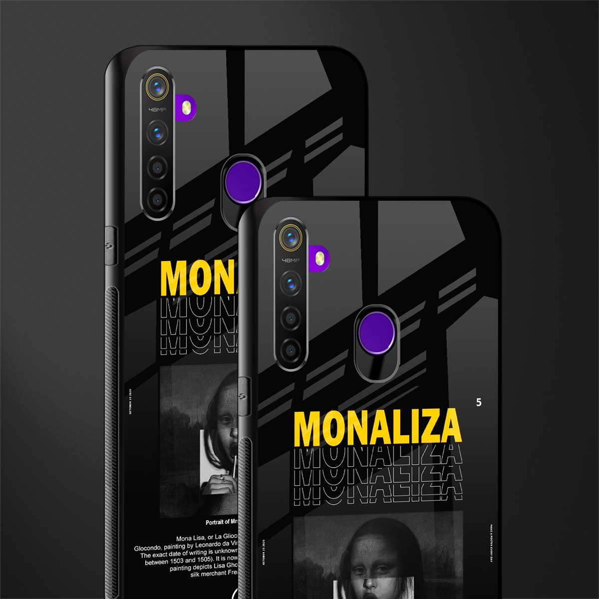 lollipop monaliza phone case | glass case for realme 5
