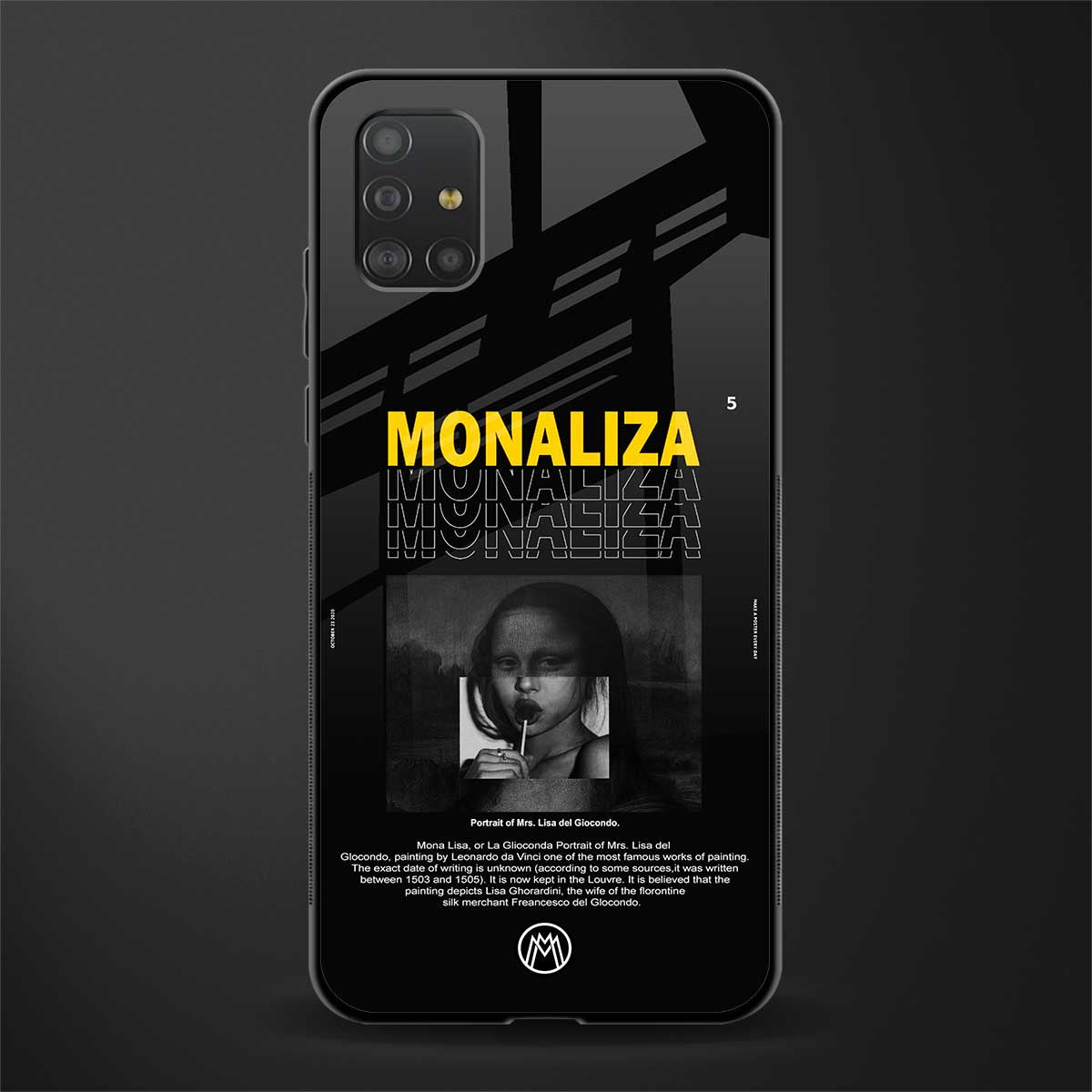 lollipop monaliza phone case | glass case for samsung galaxy a51