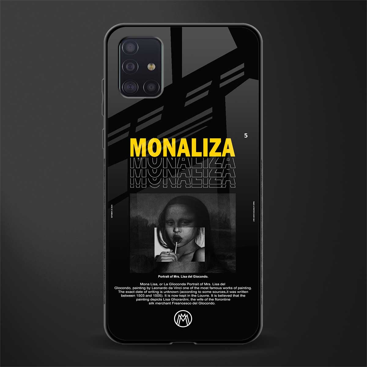 lollipop monaliza phone case | glass case for samsung galaxy a71