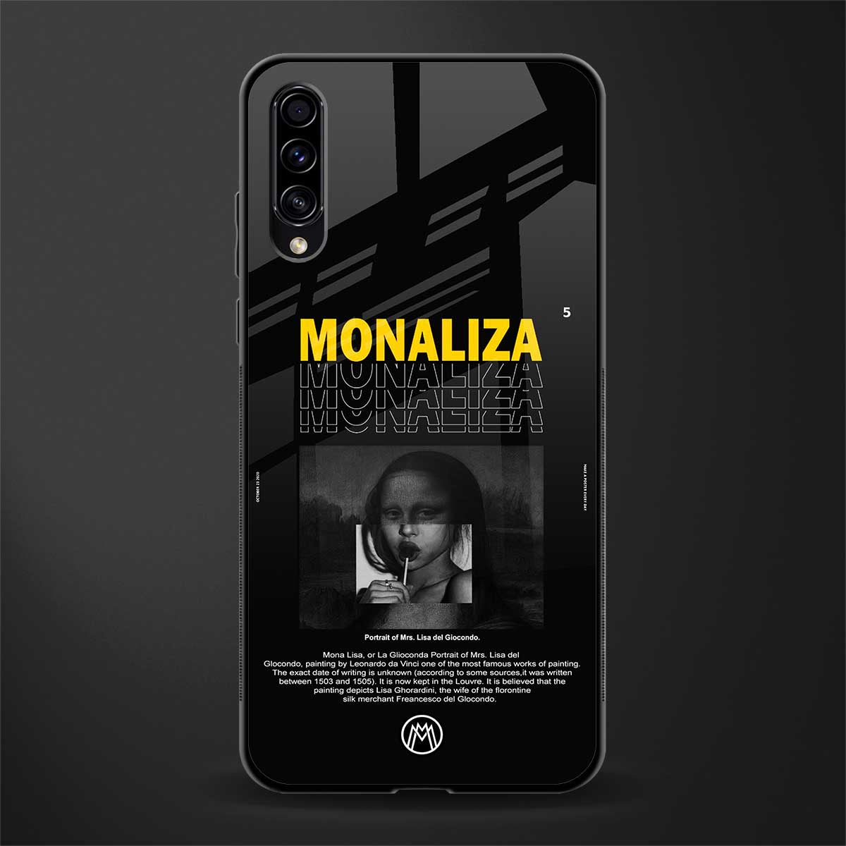 lollipop monaliza phone case | glass case for samsung galaxy a50s