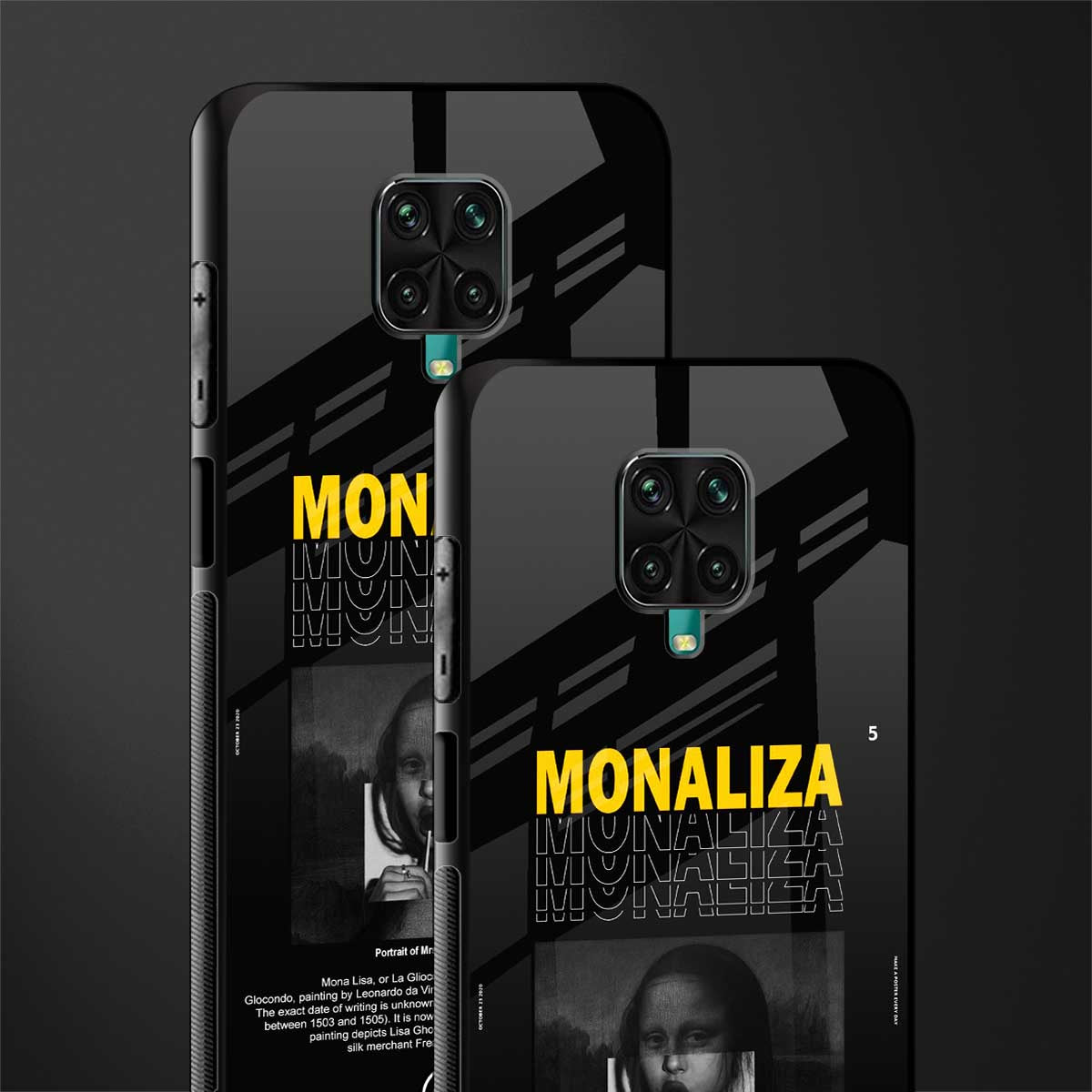 lollipop monaliza phone case | glass case for redmi note 9 pro max