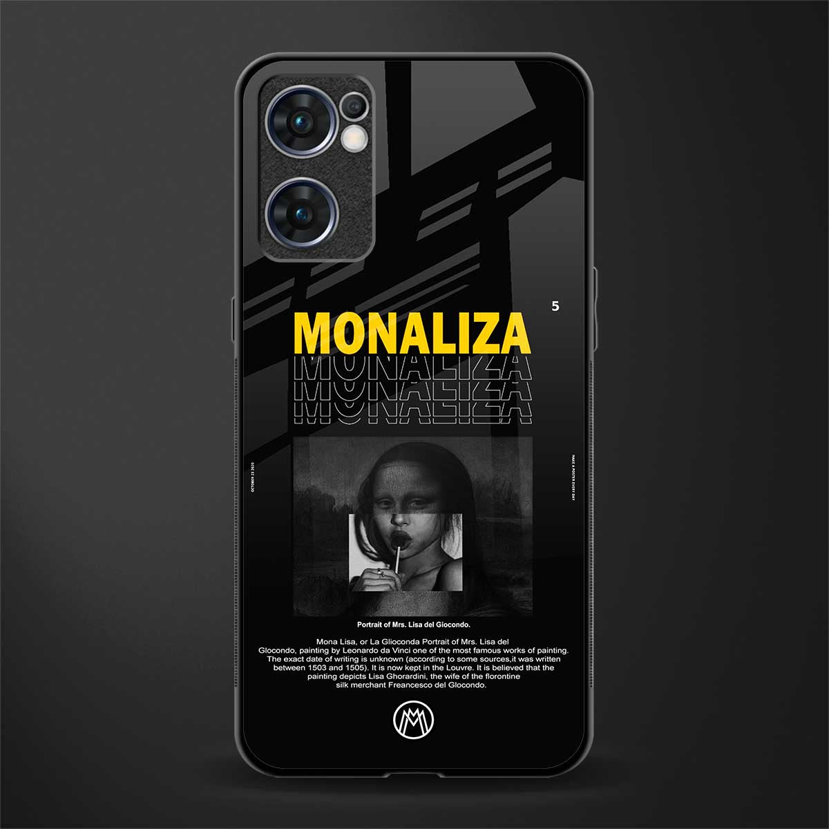 lollipop monaliza glass case for oppo reno7 5g image