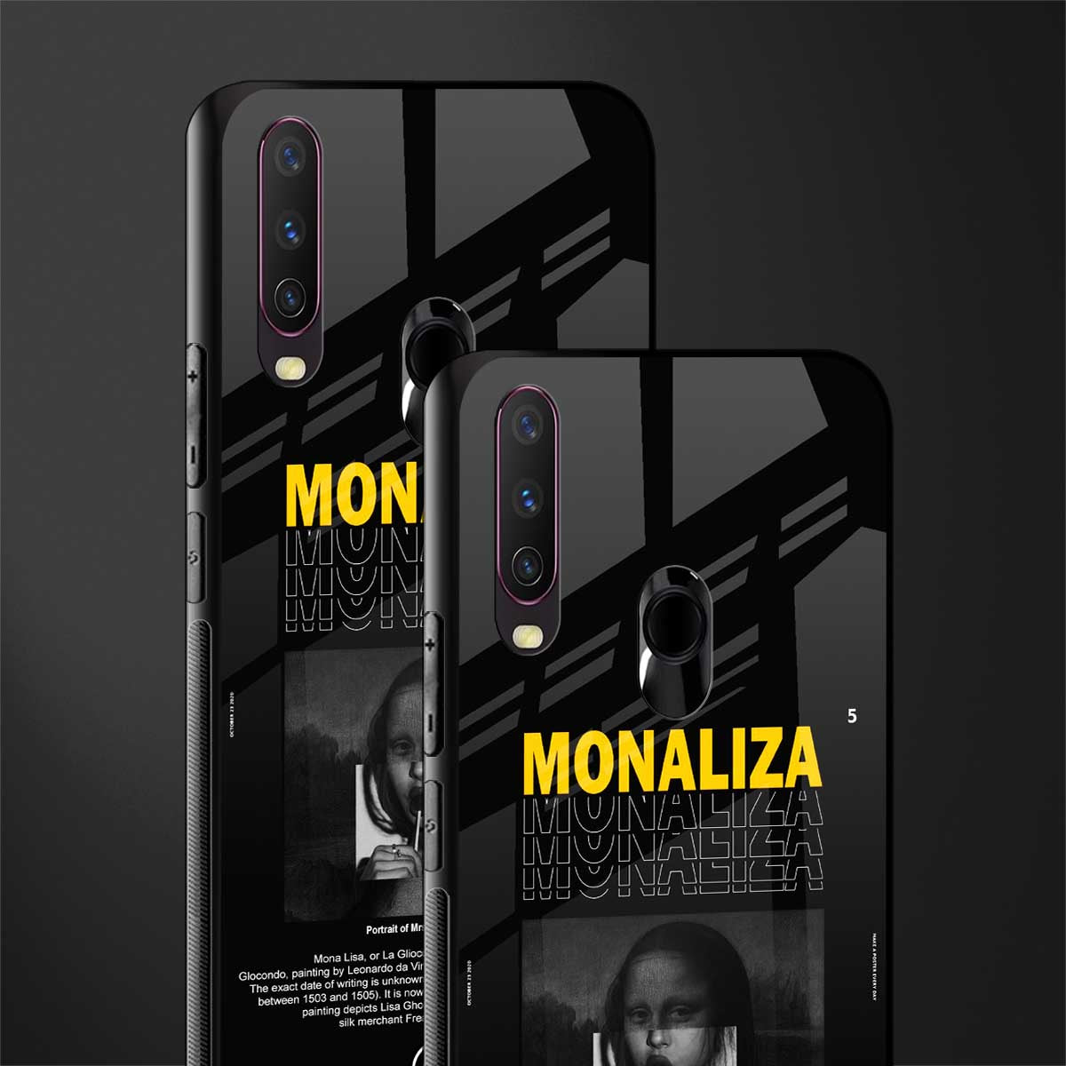 lollipop monaliza phone case | glass case for vivo y15