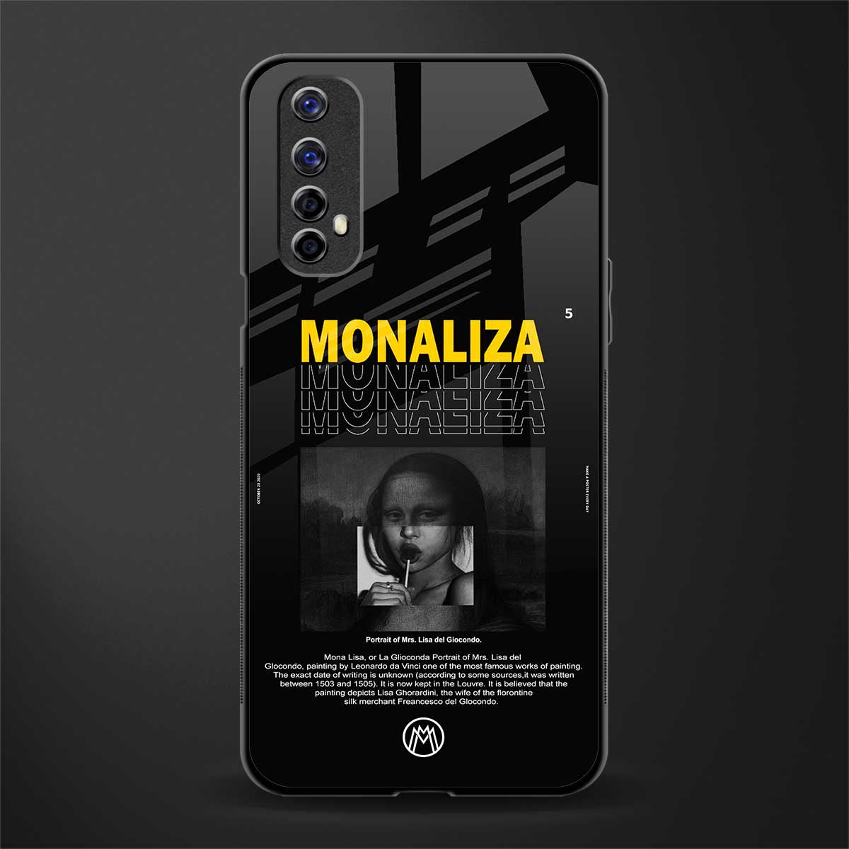 lollipop monaliza glass case for realme 7 image