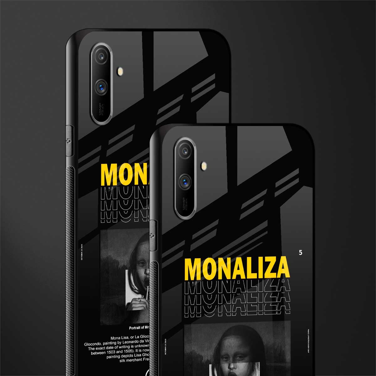 lollipop monaliza glass case for realme c3