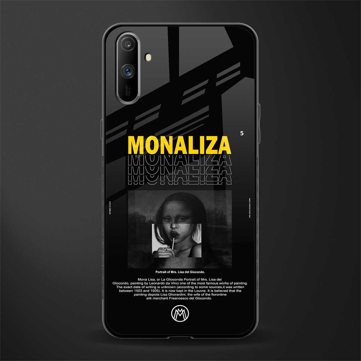 lollipop monaliza glass case for realme c3