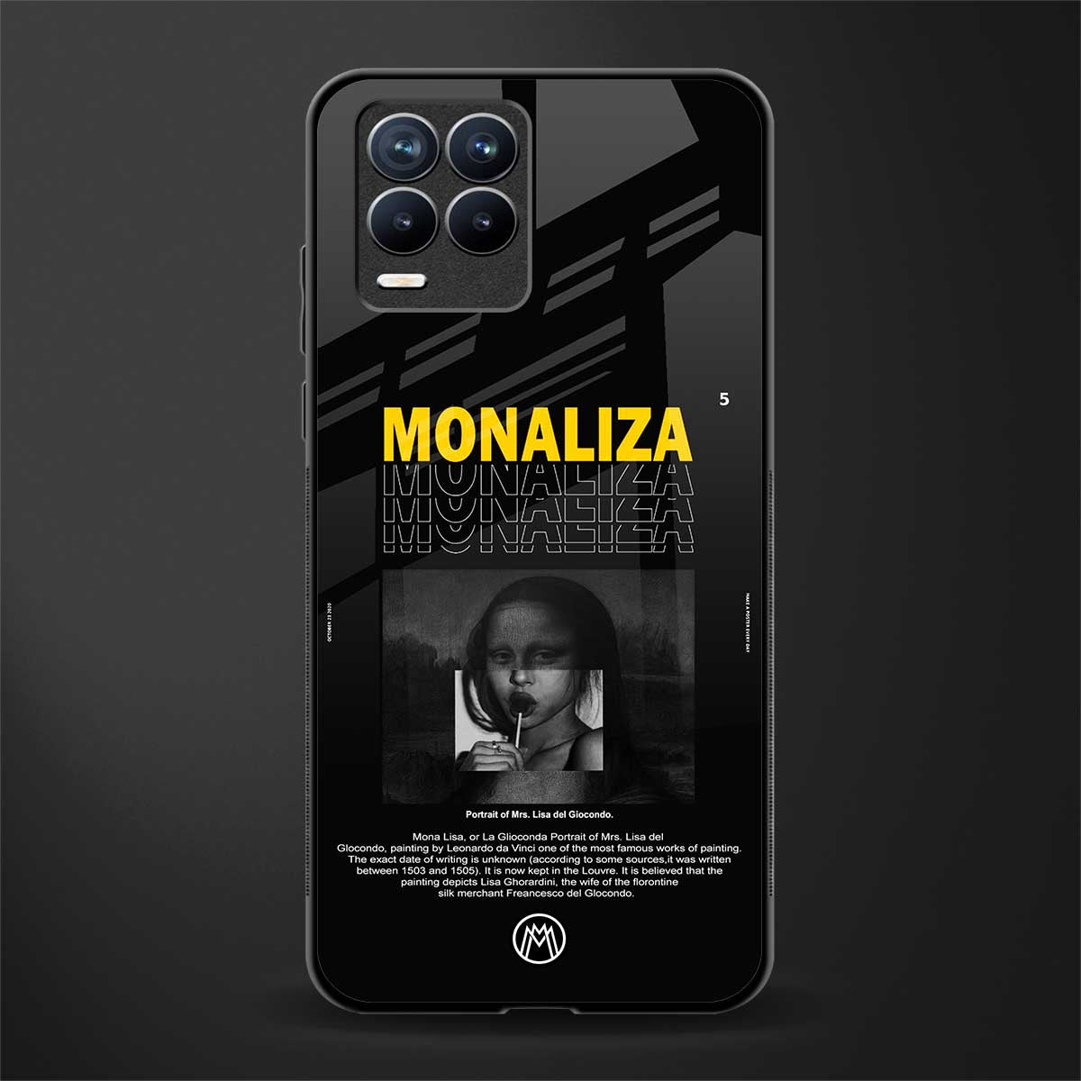 lollipop monaliza glass case for realme 8 4g image