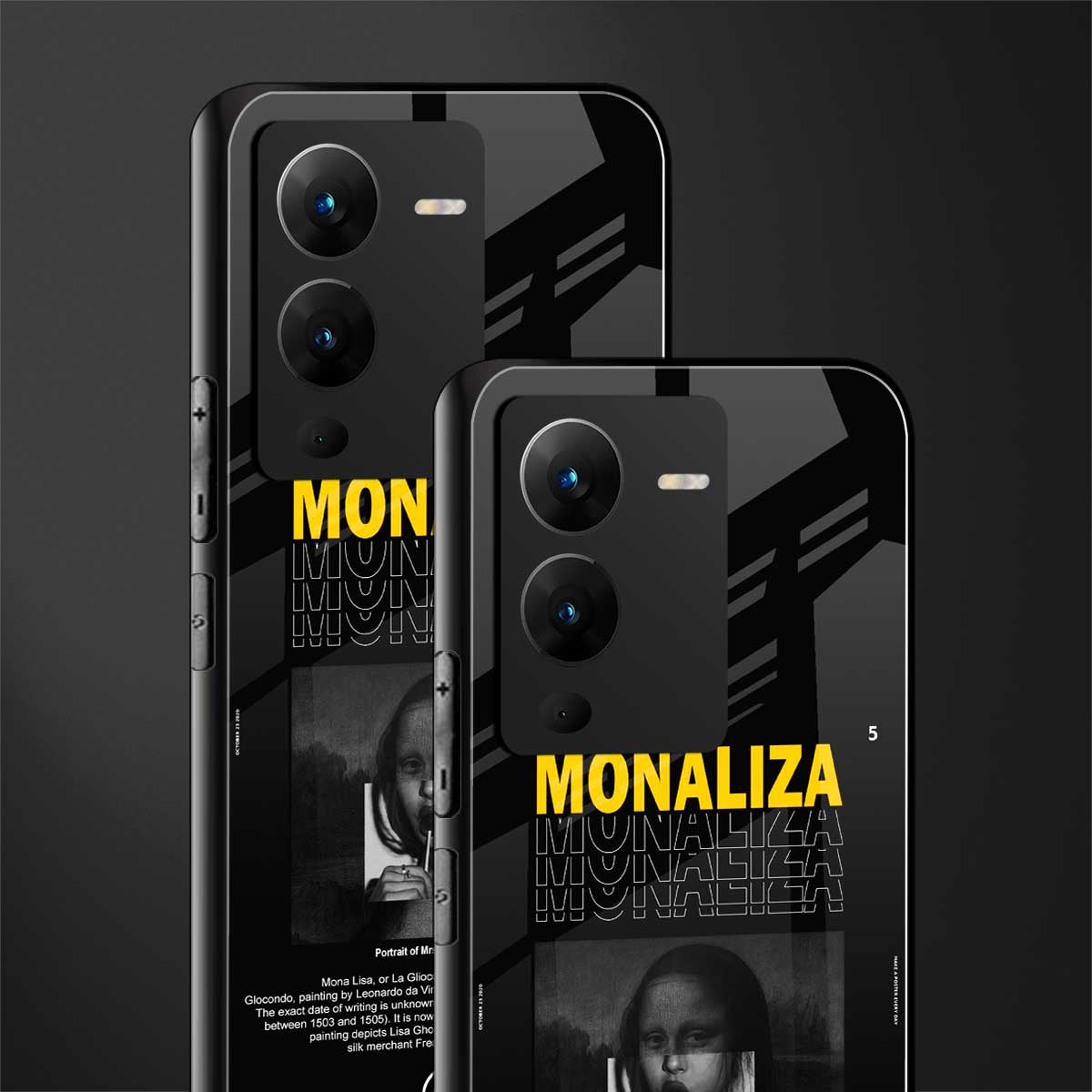 lollipop monaliza back phone cover | glass case for vivo v25 pro 5g