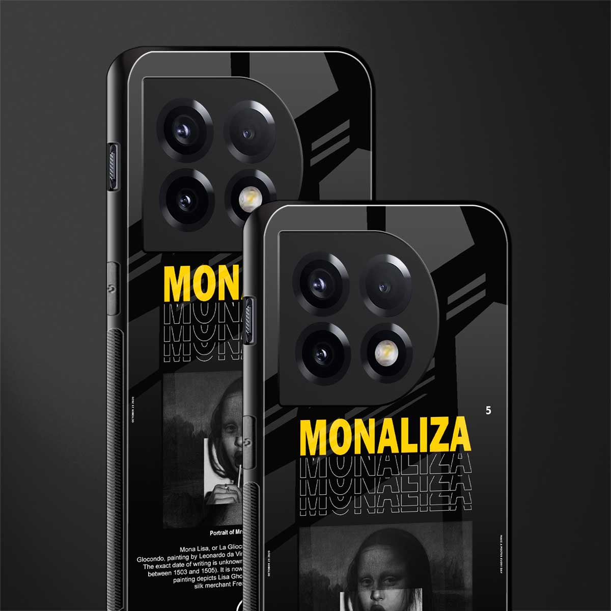 lollipop monaliza back phone cover | glass case for oneplus 11