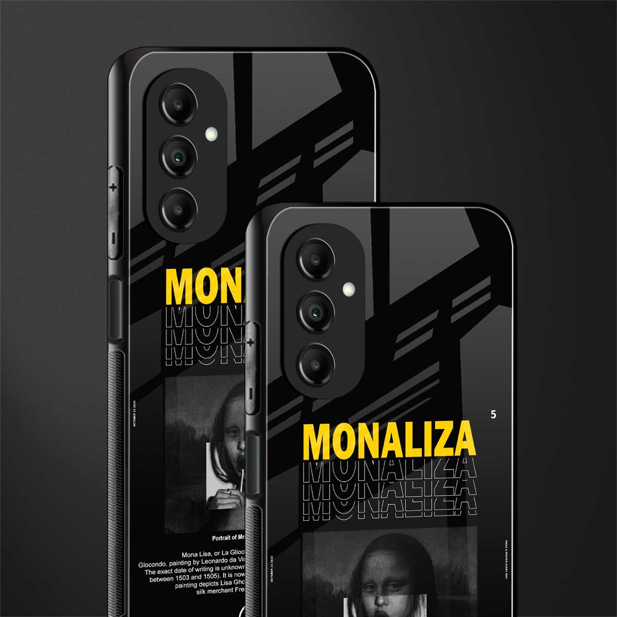 lollipop monaliza back phone cover | glass case for samsung galaxy a14 5g