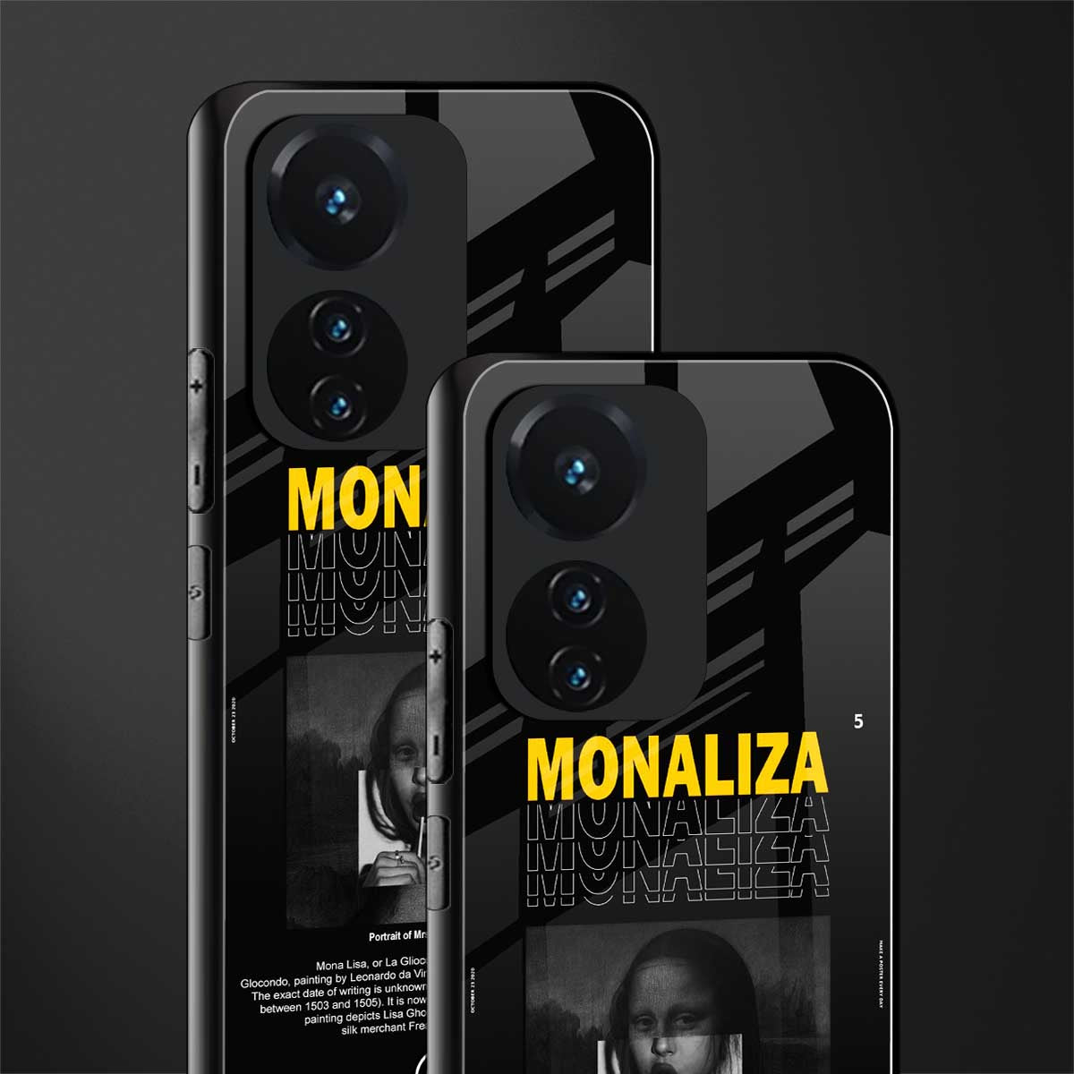 lollipop monaliza back phone cover | glass case for vivo t1 44w 4g