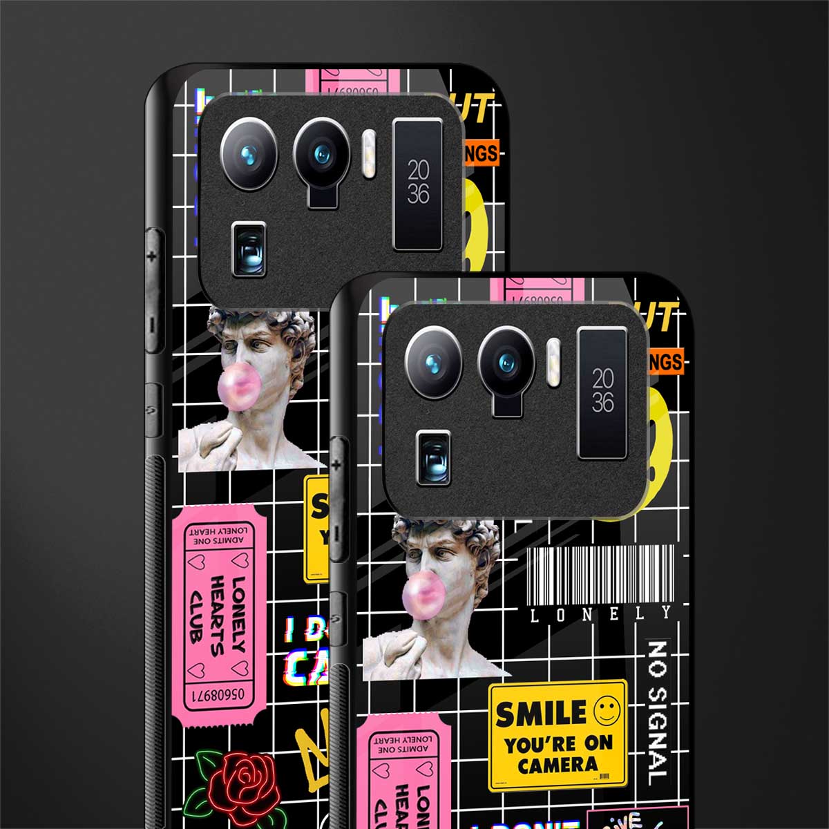 lonely hearts club black glass case for mi 11 ultra 5g image-2