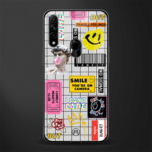 lonely hearts club white glass case for oppo a31 image