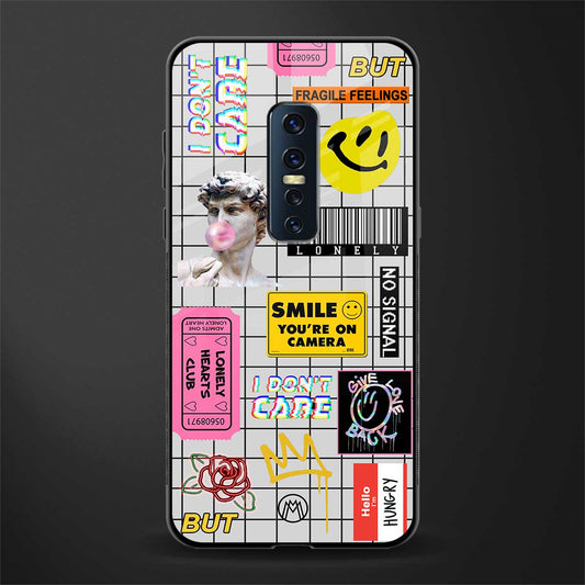 lonely hearts club white glass case for vivo v17 pro image