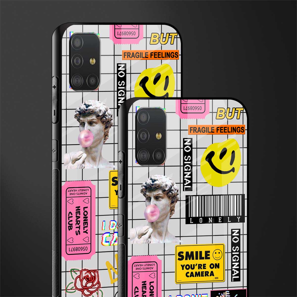 lonely hearts club white glass case for samsung galaxy a51 image-2