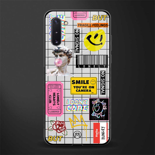 lonely hearts club white glass case for samsung galaxy note 10 image