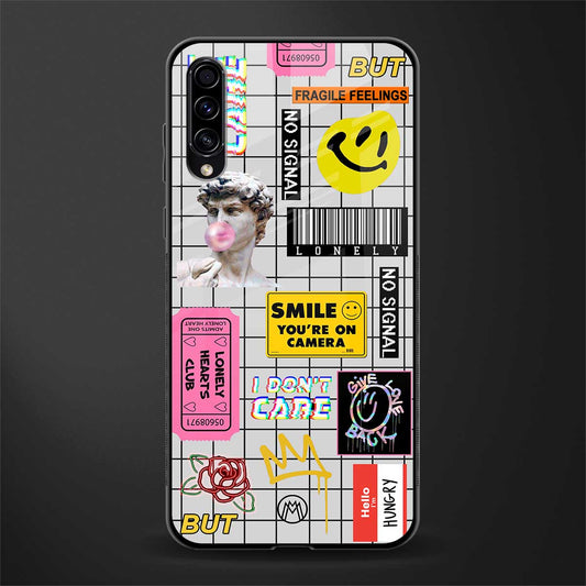 lonely hearts club white glass case for samsung galaxy a70s image