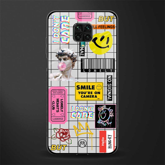 lonely hearts club white glass case for redmi note 9 pro max image