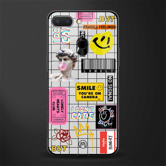 lonely hearts club white glass case for realme 2 image