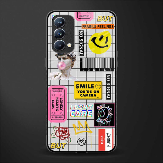 lonely hearts club white glass case for oppo f19s image